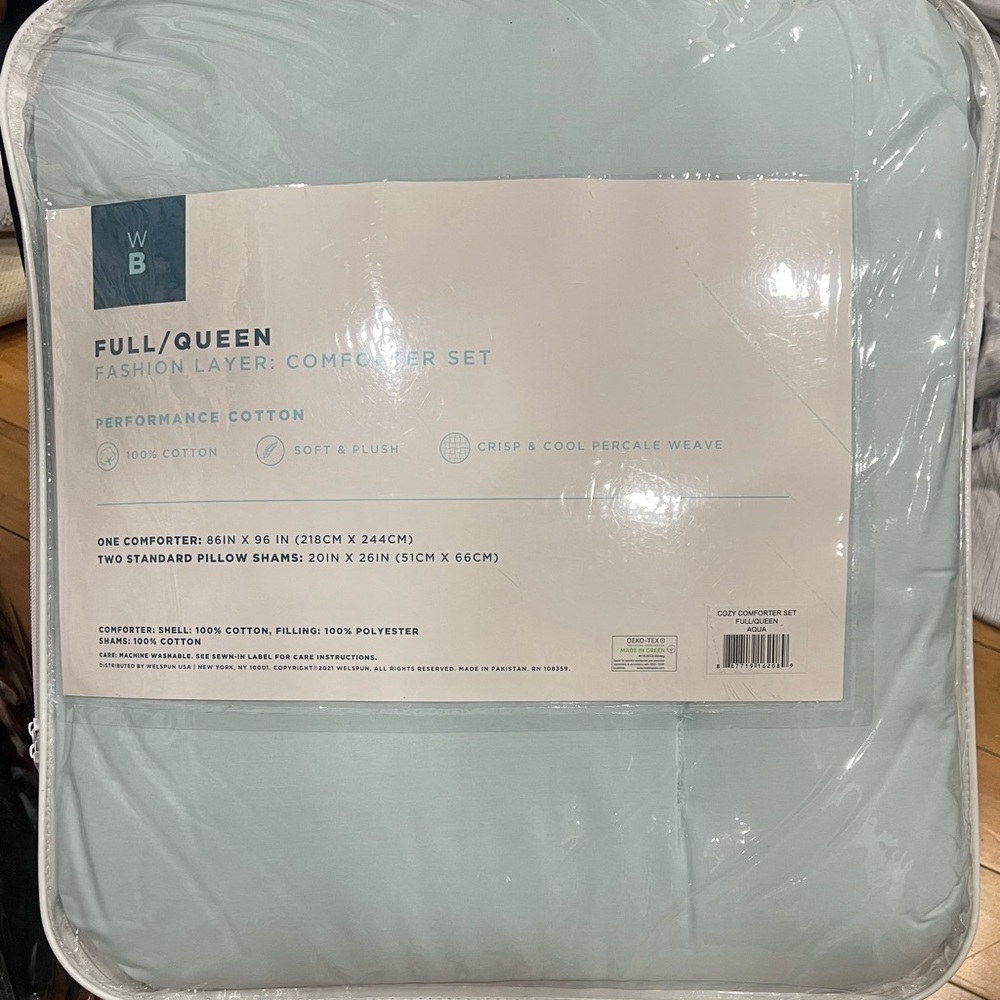 Full/Queen Comforter Set - Light Blue